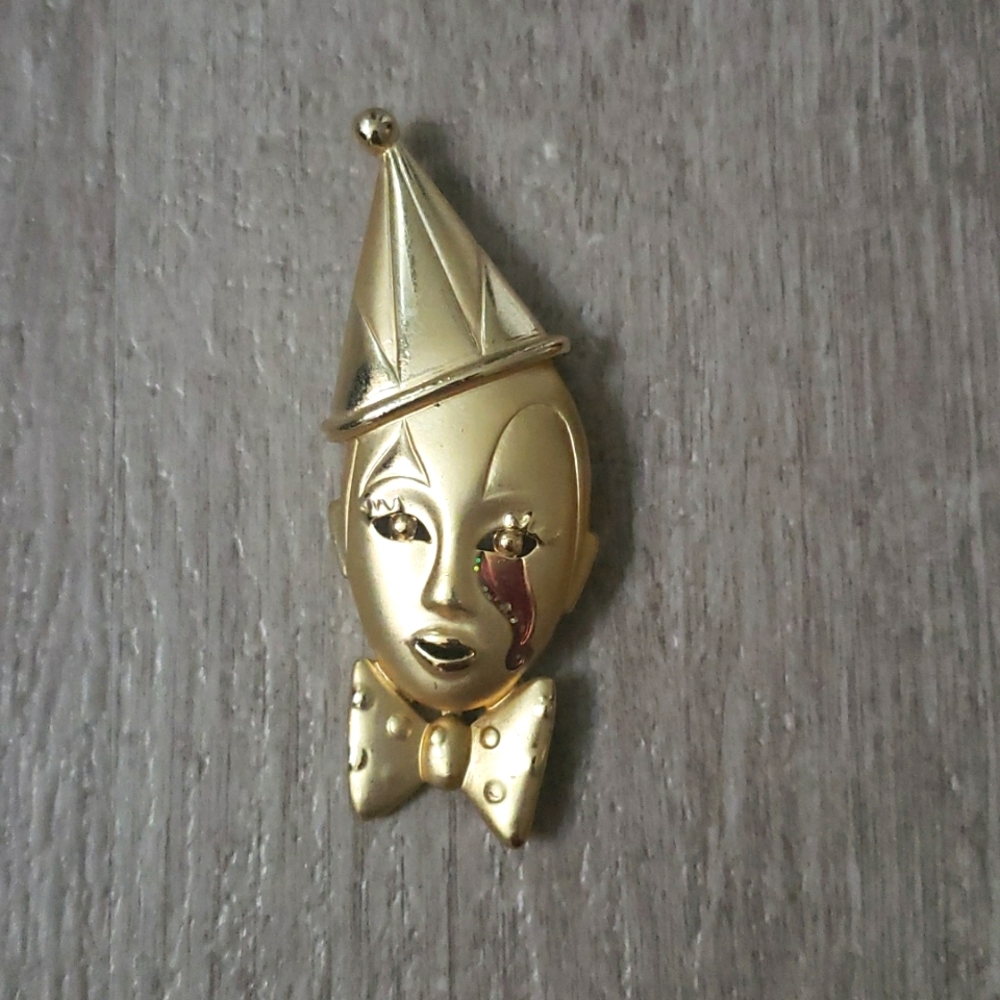 Sad Clown Brooch
